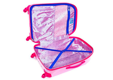 Ultra light weight cute childrens luggage trolleys , pink carry on luggage
