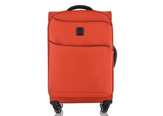 Expandable Lightweight travel luggage suitcase with cross straps and zipper 190T pockets inside